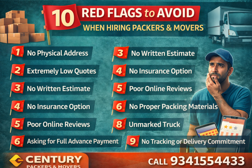 10 Red Flags to Avoid When Hiring Packers & Movers