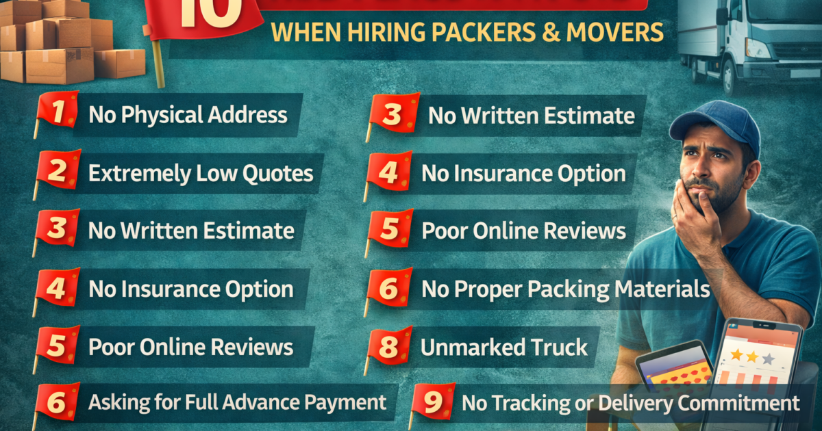 10 Red Flags to Avoid When Hiring Packers & Movers