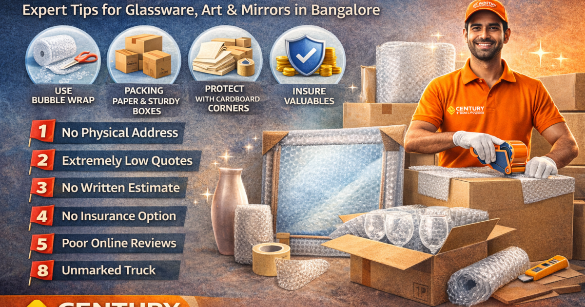 How to Pack Fragile Items Safely: Expert Tips for Glassware, Art & Mirrors in Bangalore