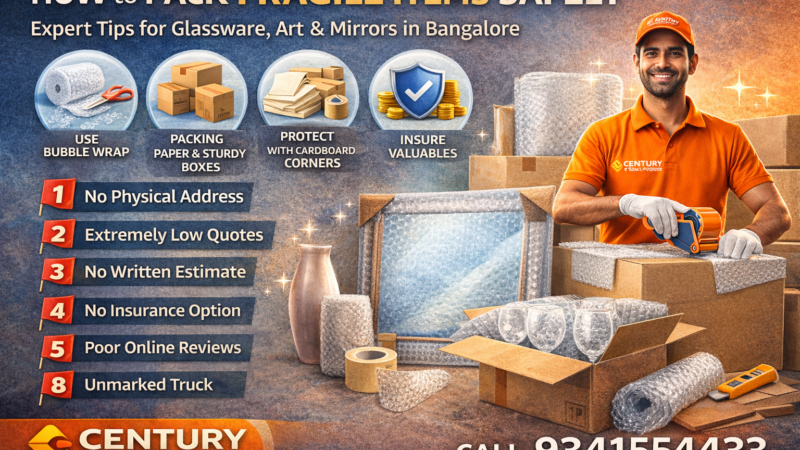 How to Pack Fragile Items Safely: Expert Tips for Glassware, Art & Mirrors in Bangalore