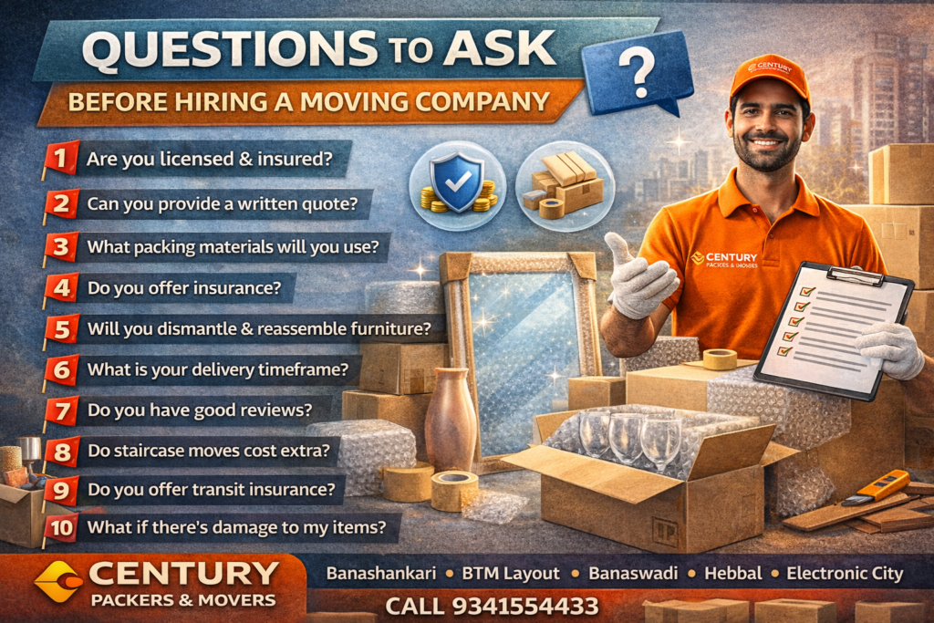 Questions to Ask Before Hiring a Moving Company