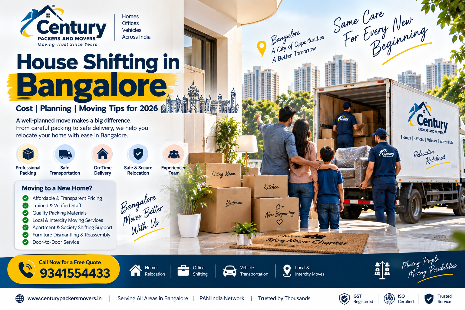 House Shifting in Bangalore: Cost, Planning & Moving Tips for 2026